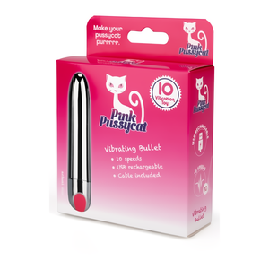 'Discreet Vibrating Bullet - USB Oplaadbaar - Zilver/Roze'