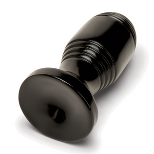 Luxe Geribbelde Butt Plug - Zwart 11,4 cm