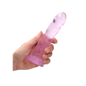 REALROCK Crystal Clear Dildo met Zuignap - 17 cm Transparant