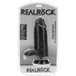 RealRock Rechte Dildo Extra Dik 23 cm Met Ballen - Zwart