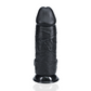 RealRock Rechte Dildo Extra Dik 23 cm Met Ballen - Zwart