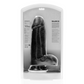 Real Rock Dildo Extra Dik met Ballen 25,4 cm - Zwart