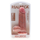 RealRock Dildo Extra Dik met Ballen 25,4 cm - Vleeskleurig