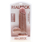 RealRock Dildo Extra Dik Met Ballen 25,4 cm - Bruin