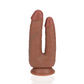 RealRock Dubbele Dildo Met Zuignap 12,7/15,2 cm - Tan