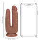 RealRock Dubbele Dildo Met Zuignap 12,7/15,2 cm - Tan