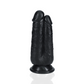 'Two in One Dildo 12,7/15,2 cm Met Zuignap - Zwart'