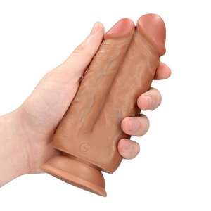 'RealRock Two in One Dildo Met Zuignap 12,7/15,2 cm - Tan'