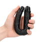 RealRock U Shaped Dubbele Dildo 12,7 cm - Zwart