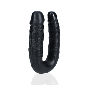 RealRock U Shaped Dubbele Dildo 12,7 cm - Zwart