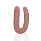 RealRock by Shots U-vormige Dubbele Dildo 12,7 cm - Vleeskleurig