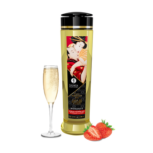 Strawberry Sparkling Wine Massageolie 240 ml - Sensueel & Natuurlijk