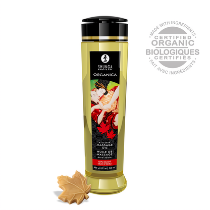 Organica Massage Olie Maple Delight 240 ml - Eetbaar en Natuurlijke Ingrediënten