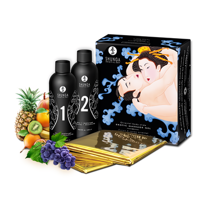 'Exotic Fruits Body-to-Body Massage Gel 450 ml - Set van 2 Stuks'