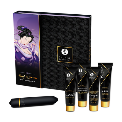 'Naughty Geisha Verleidingsset - 10 ml Glijmiddel & Stimulerende Crèmes'