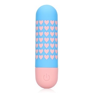 'Heart to Get Bullet Vibrator - 10 Snelheidsmodi, Oplaadbaar - Zwart'