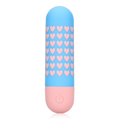 'Heart to Get Bullet Vibrator - 10 Snelheidsmodi, Oplaadbaar - Zwart'