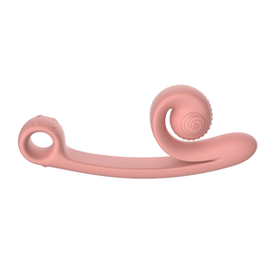 Snail Vibe Curve Dubbele Vibrator Met Slide'n'Roll Technologie - Peachy Pink