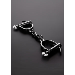 Adjustable Darby Style Handcuffs - EroticToyzProducten,Toys,Fetish,Boeien,Handboeien,,GeslachtsneutraalSteel by Shots