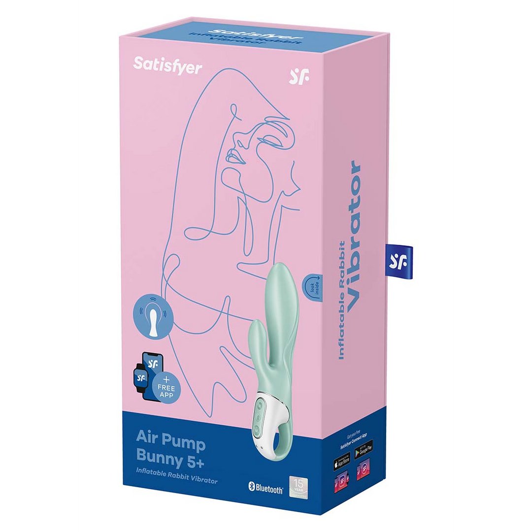 Air Pump Bunny 5 - Inflatable Rabbit Vibrator - EroticToyzProducten,Toys,Dildos,Opblaasbaar,Vibrators,Rabbit Vibrators,,GeslachtsneutraalSatisfyer