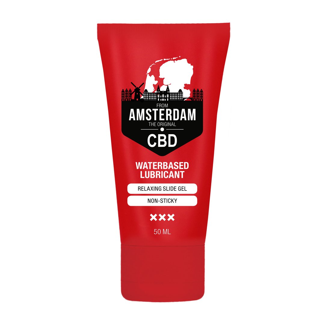 'Amsterdam CBD Glijmiddel op Waterbasis 50 ml - Kleurloos' - EroticToyzCBD - GlijmiddelenPharmquests by Shots