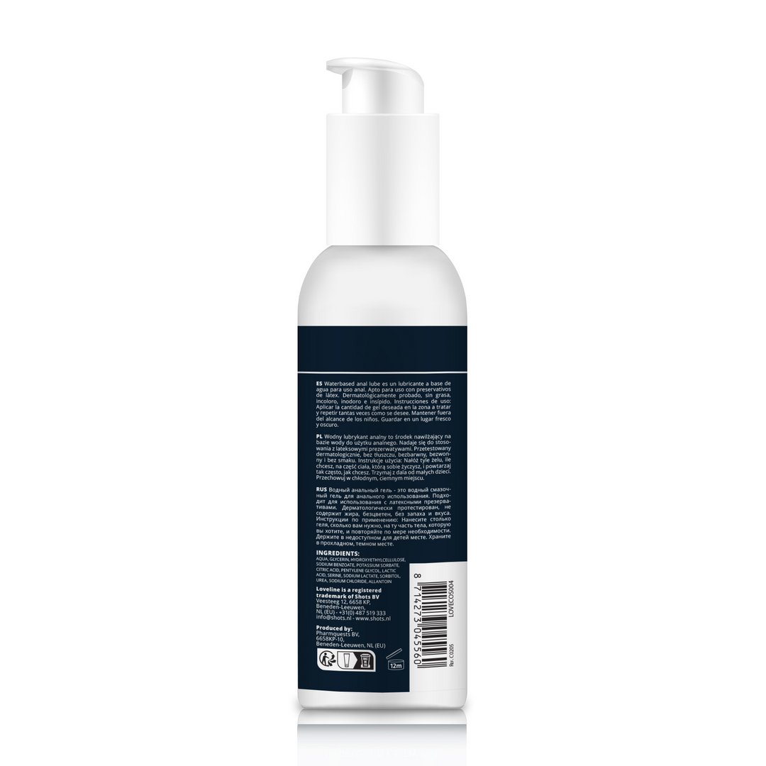 'Anaal Glijmiddel Waterbasis 150 ml – Kleurloos' - EroticToyzAnale GlijmiddelenLoveline by Shots