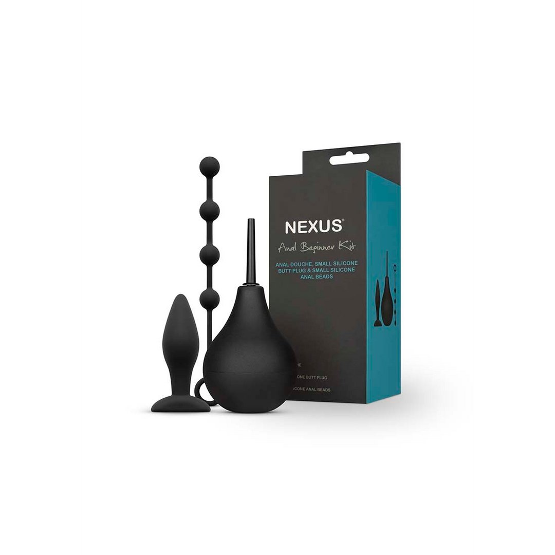 Anal Beginner Kit - Black - EroticToyzProducten,Toys,Anaal Toys,Anal Beads,Buttplugs Anale Dildo's,Buttplugs Anale Dildo's Niet Vibrerend,Kits Sets,Toy Sets,Veilige Seks, Verzorging Hulp,HygiÃ«ne,Intieme Douche,,GeslachtsneutraalNexus