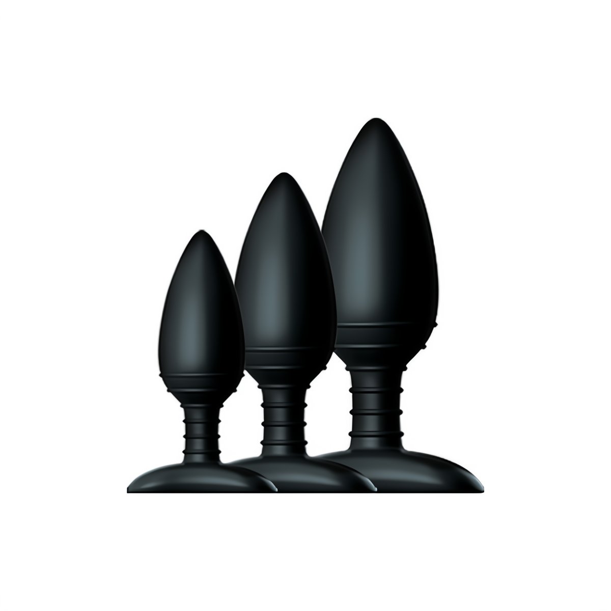 Anale Trainingsset - 3 Siliconen Buttplugs Zwart - EroticToyzButtplugs Anale Dildo's Niet VibrerendNexus