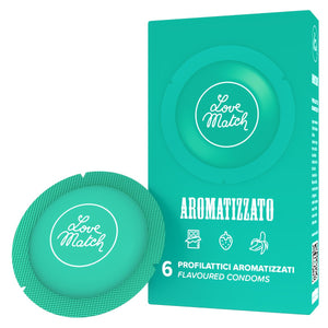 Aromatizzato - Flavored Condoms - 6 Pieces - EroticToyzProducten,Veilige Seks, Verzorging Hulp,Veilige Seks,Condooms voor Mannen,,MannelijkLove Match