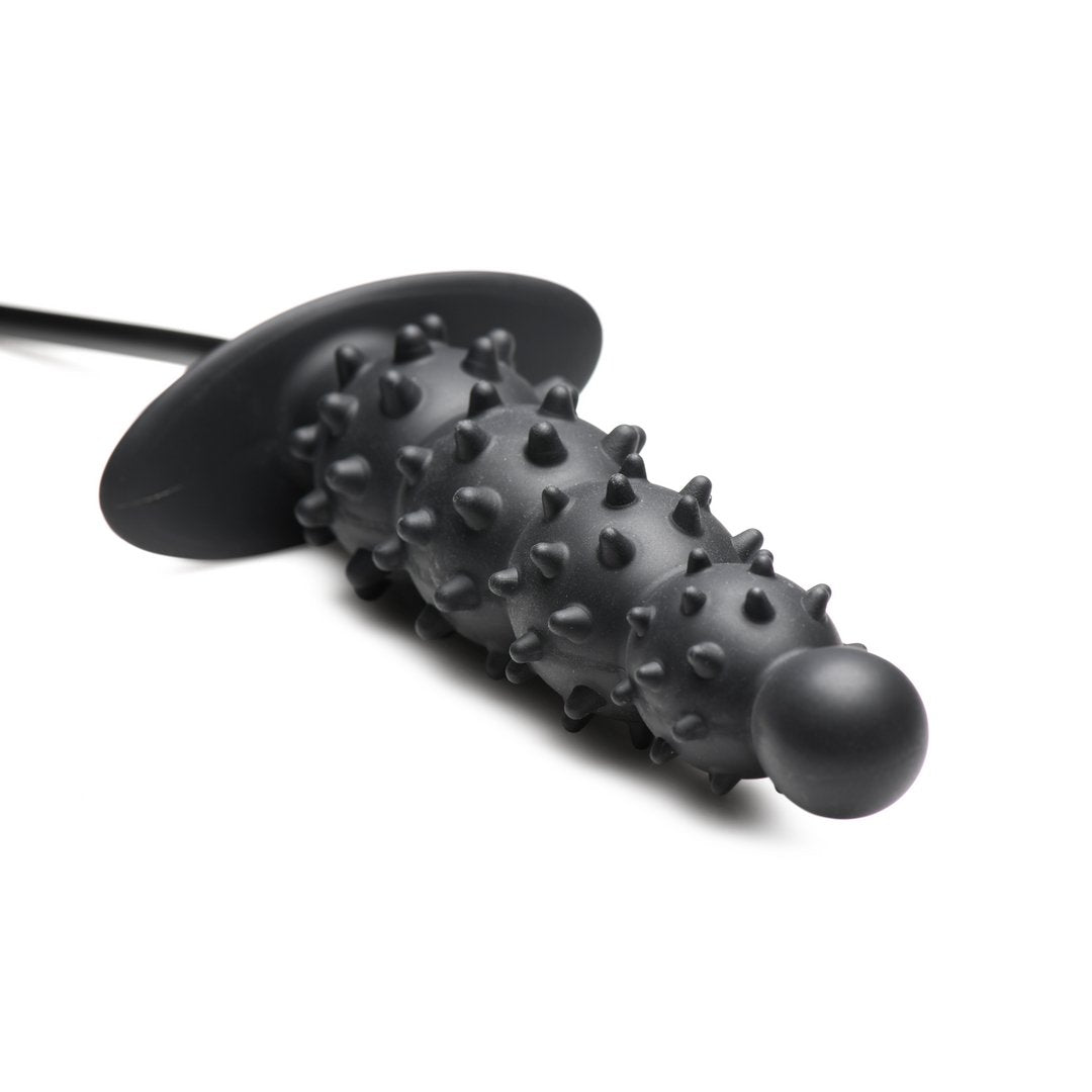 'Ass Puffer Silicone Opblaasbare Butt Plug met Noppen - Zwart' - EroticToyzOpblaasbaarXR Brands