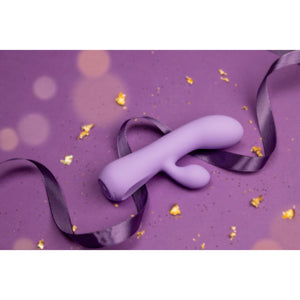 Aura - Rechargeable Silicone Rabbit Vibe - Lilac - EroticToyzProducten,Toys,Vibrators,Rabbit Vibrators,,VrouwelijkDoc Johnson