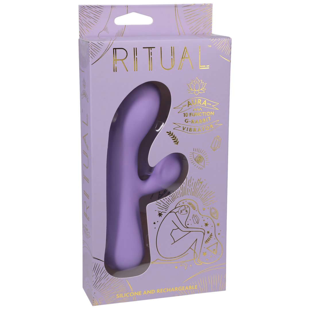 Aura - Rechargeable Silicone Rabbit Vibe - Lilac - EroticToyzProducten,Toys,Vibrators,Rabbit Vibrators,,VrouwelijkDoc Johnson