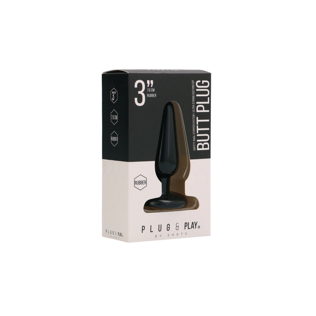 Basic Butt Plug - 8 cm - EroticToyzProducten,Toys,Anaal Toys,Buttplugs Anale Dildo's,Buttplugs Anale Dildo's Niet Vibrerend,,GeslachtsneutraalPlug Play by Shots