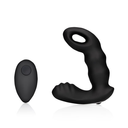 Beaded Vibrating Prostate Massager with Remote Control - Black - EroticToyzProducten,Toys,Anaal Toys,Prostaatstimulatoren,,MannelijkOuch! by Shots