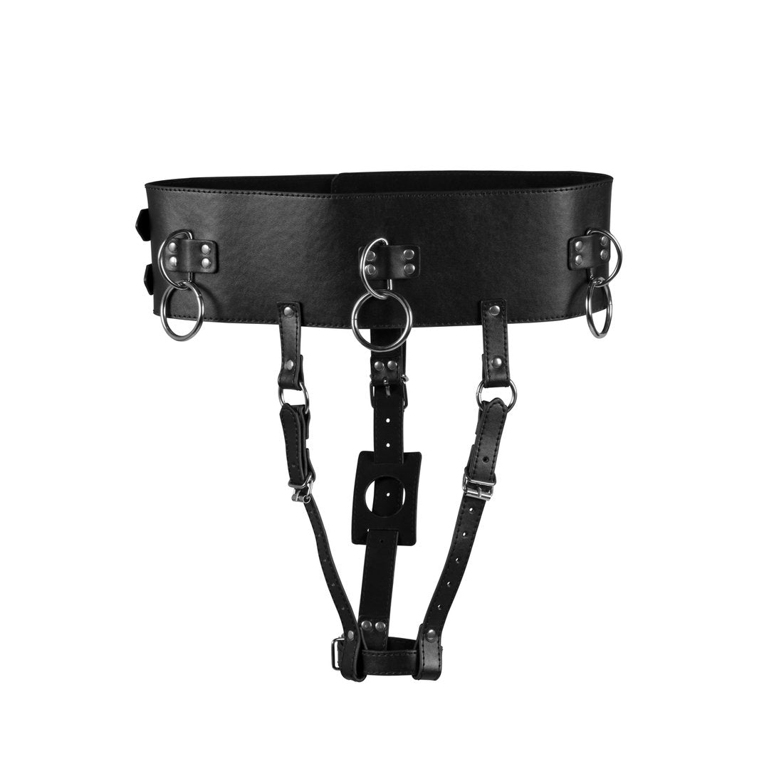 Belt with Vibrator Holder - Black - EroticToyzProducten,Toys,Toys voor Koppels,Voorbinddildo's,,Ouch! by Shots