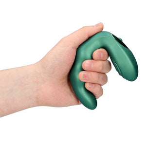 Bent Vibrating Prostate Massager with Remote Control - Metallic Green - EroticToyzProducten,Toys,Anaal Toys,Prostaatstimulatoren,,MannelijkOuch! by Shots