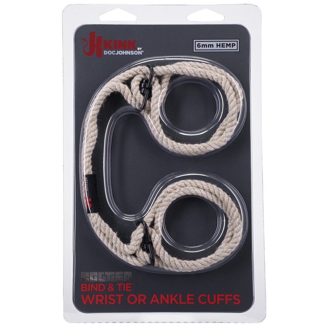 Bind and Tie - Hemp Wrist or Ankle Cuffs - EroticToyzProducten,Toys,Fetish,Boeien,Enkelboeien,Handboeien,Touwen,,GeslachtsneutraalDoc Johnson