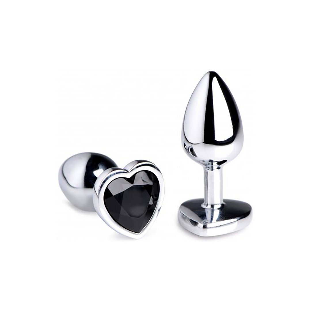 'Black Heart Aluminium Butt Plug Klein - Zwart' - EroticToyzButtplugs Anale Dildo's Niet VibrerendXR Brands