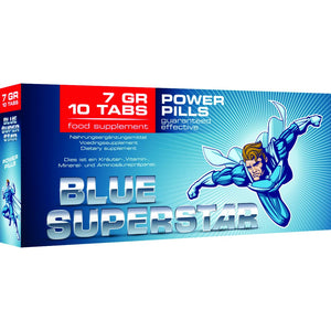 Blue Superstar - Stimulating Capsules - EroticToyzProducten,Veilige Seks, Verzorging Hulp,Stimulerende Middelen,Pillen en Supplementen,,MannelijkPharmquests by Shots