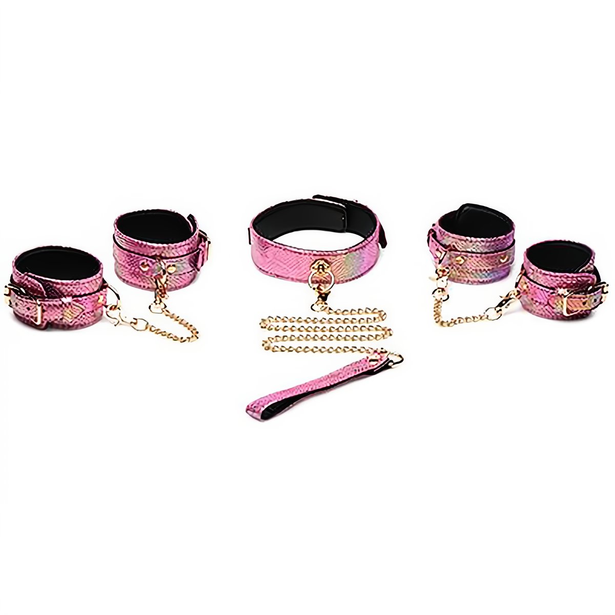 Bondage Set with Snake Print - EroticToyzProducten,Toys,Fetish,Boeien,Enkelboeien,Handboeien,Riem Halsbanden,Kits Sets,Bondage Set,,XR Brands