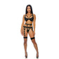 BoxSexy Lingerie Caged Babe Set met Kousenband - Zwart - Maat L - EroticToyz3 - Delige SetForplay