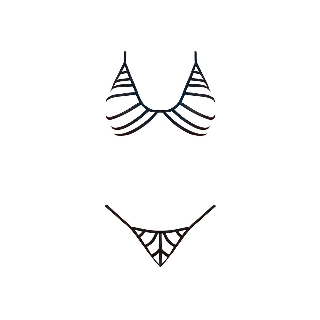Bra and G - M - Black - EroticToyzProducten,Lingerie,Lingerie voor Haar,2 - Delige Set,,VrouwelijkMagic Silk