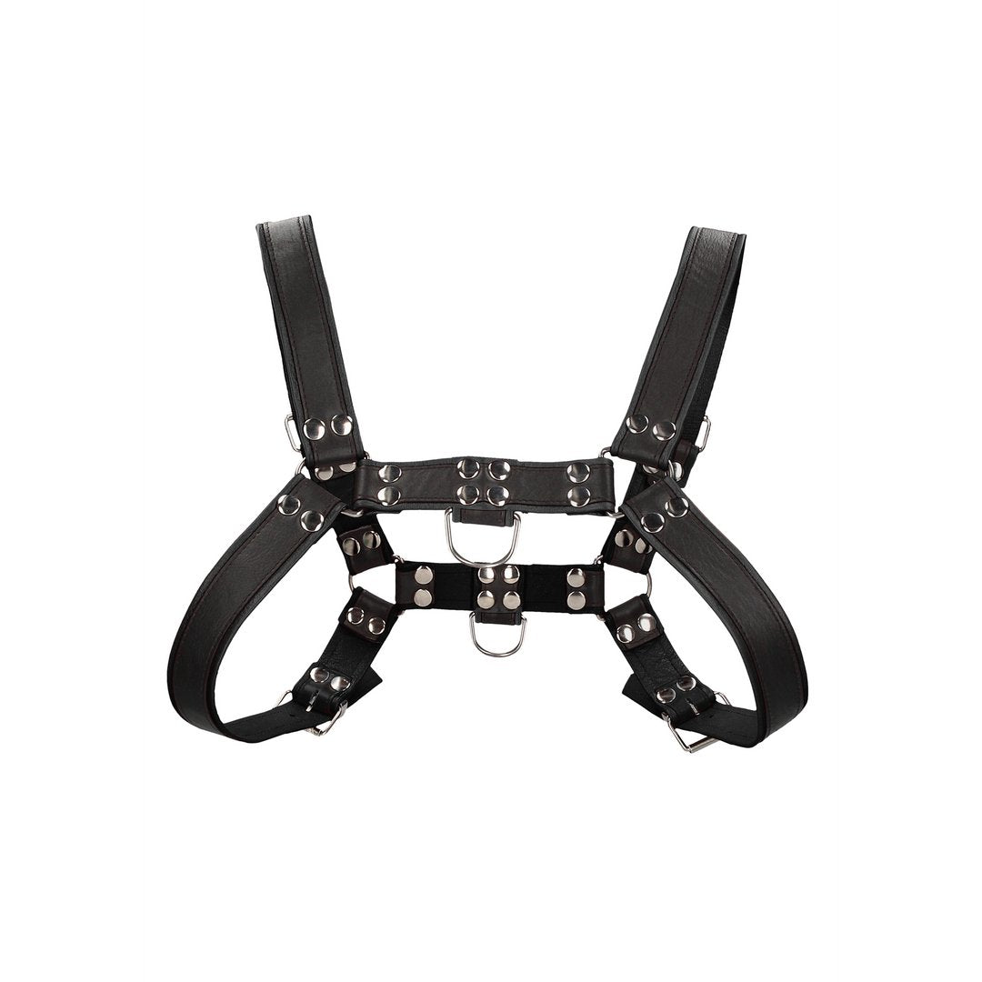 Bulldog Leather Chest Harness - M - EroticToyzProducten,Toys,Fetish,Harnassen,,MannelijkOuch! by Shots