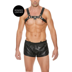 Bulldog Leather Chest Harness - XL - EroticToyzProducten,Toys,Fetish,Harnassen,,MannelijkOuch! by Shots