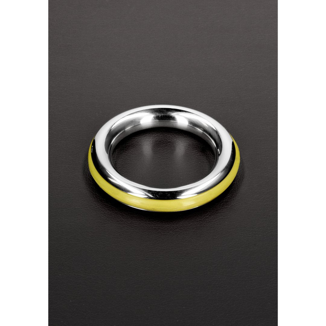 Cazzo Cock Ring 45mm - RVS met Siliconen Inlays - Meerkleurig - EroticToyzCockringenSteel by Shots