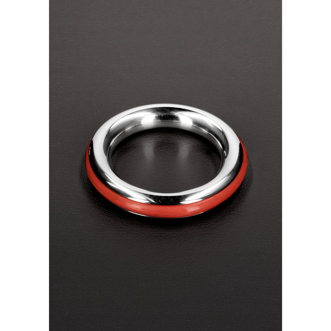 Cazzo RVS Cock Ring 50mm met Siliconen Inlay - Zwart - EroticToyzCockringenSteel by Shots