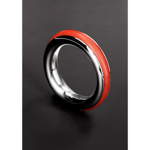 Cazzo RVS Cock Ring 50mm met Siliconen Inlay - Zwart - EroticToyzCockringenSteel by Shots