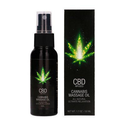 CBD Cannabis Massage Oil - 50 ml - EroticToyzProducten,Veilige Seks, Verzorging Hulp,Massage,Massage OliÃ«n,,GeslachtsneutraalPharmquests by Shots