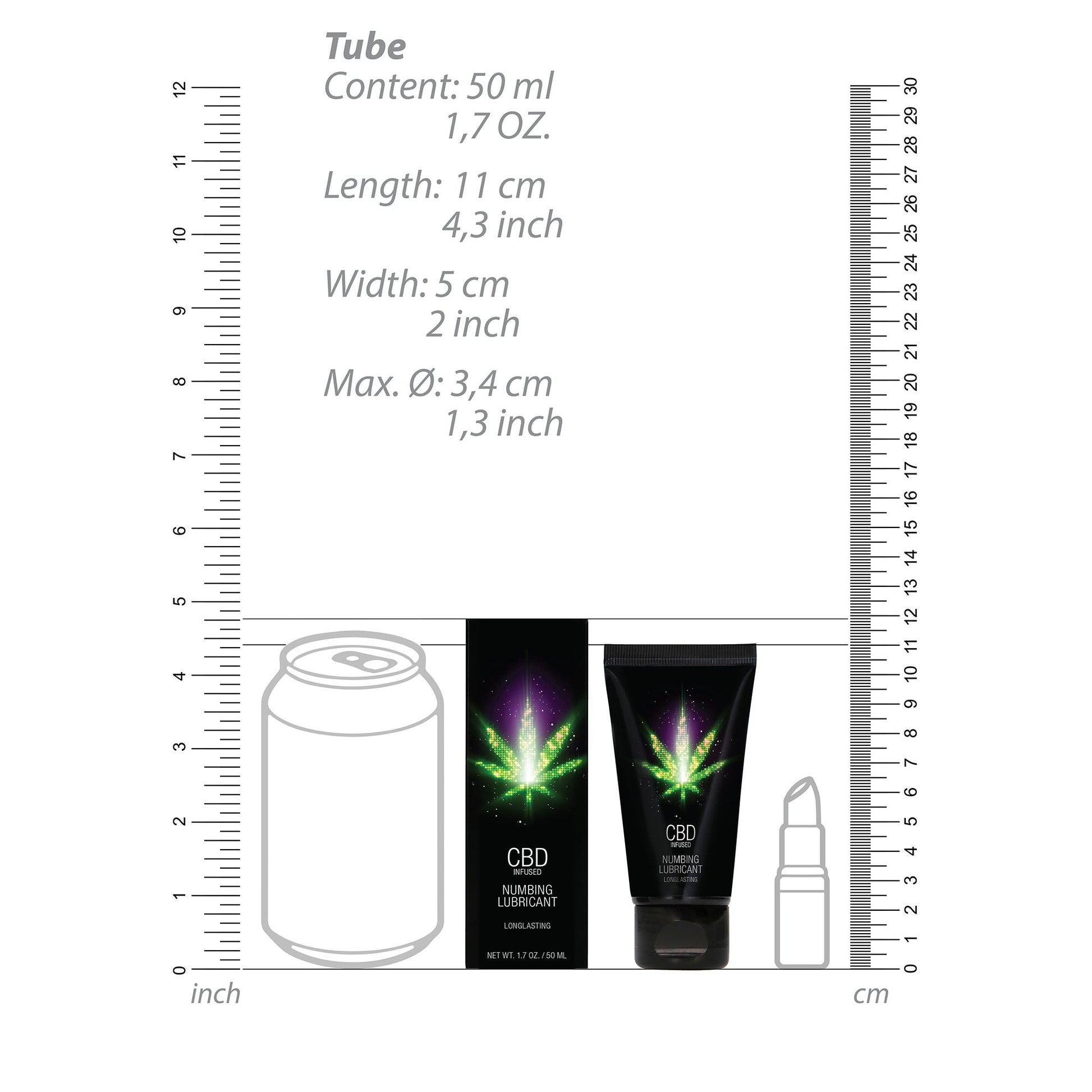 CBD Numbing Lubricant - 50 ml - EroticToyzProducten,Veilige Seks, Verzorging Hulp,Glijmiddelen,Andere Glijmiddelen,Ontspannende Glijmiddelen,,GeslachtsneutraalPharmquests by Shots