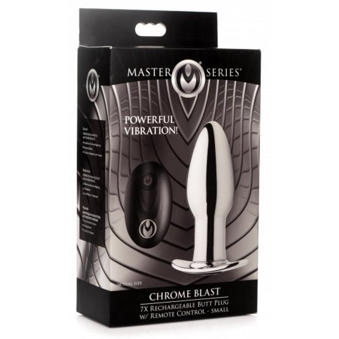 'Chrome Blast Oplaadbare Butt Plug 10 cm - Zilver' - EroticToyzButtplugs Anale Dildo's VibrerendXR Brands